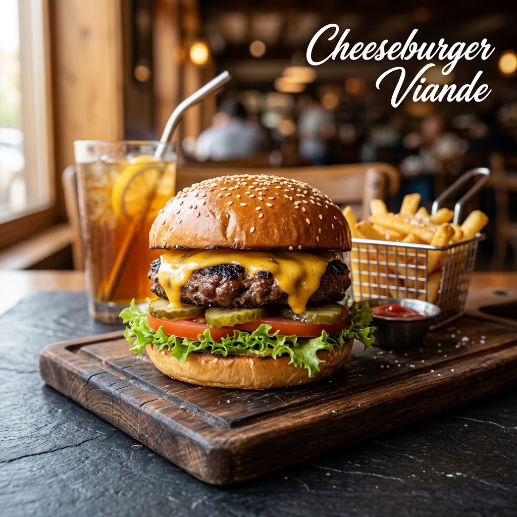 Cheeseburger viande